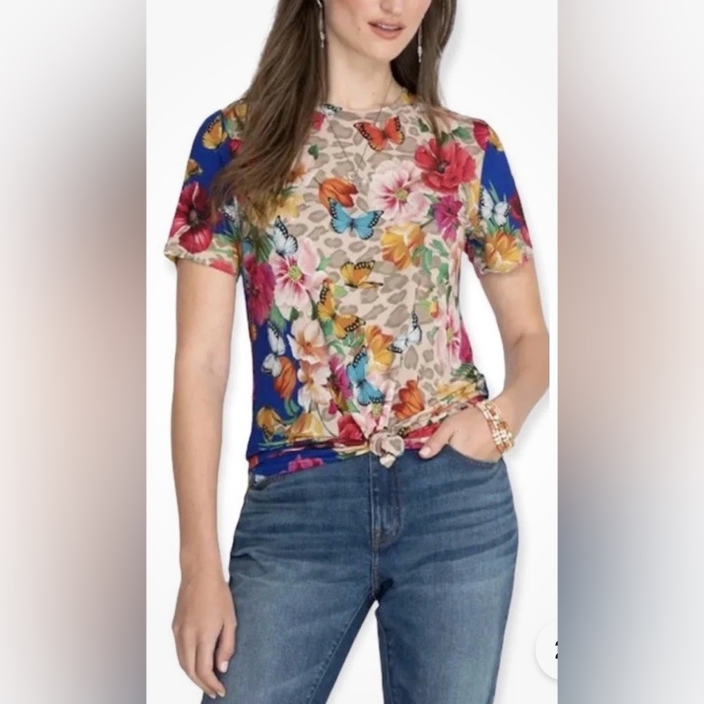 Floral Multicolor Women's Top - Picture 2 of 8